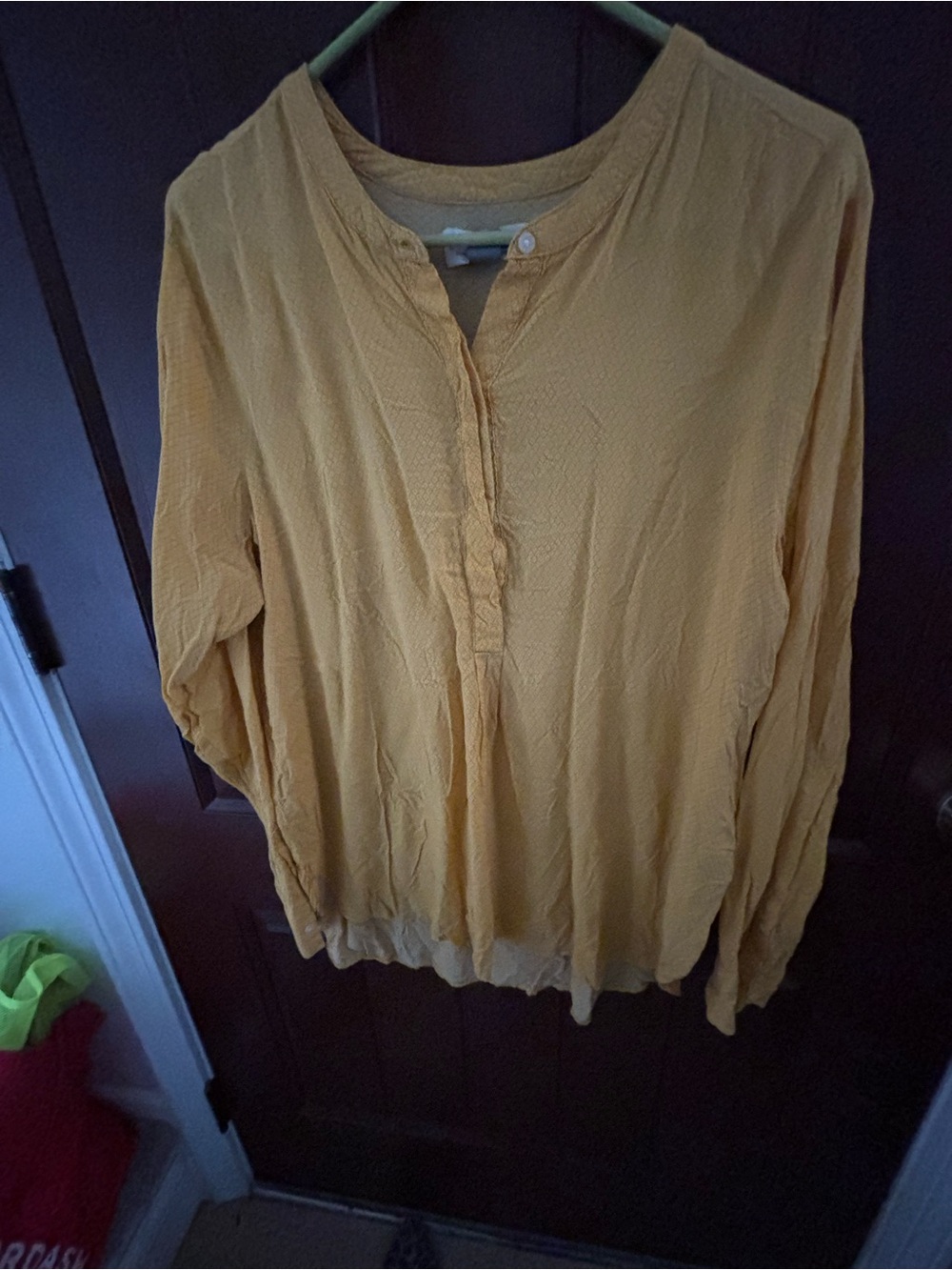 Old Navy Mustard Long-Sleeve Tunic Top